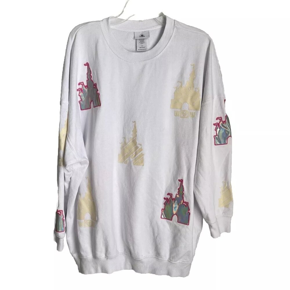Disney World Parks White Cinderella Castle Icon Sweatshirt